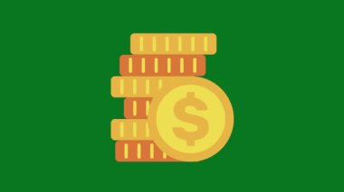 Para çantası simgesi, düz stil