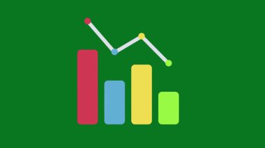 çubuk grafik simgesi. düz dizayn biçimi 10
