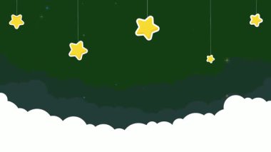 Noel kartı köknar ağaçlarıyla