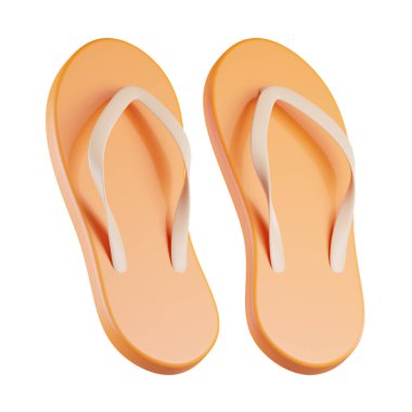 parmak arası terlikler beyaz arkaplanda izole edildi