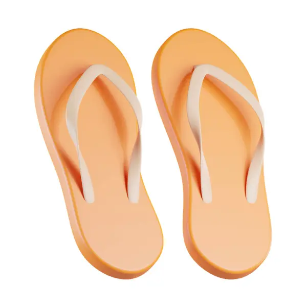 parmak arası terlikler beyaz arkaplanda izole edildi