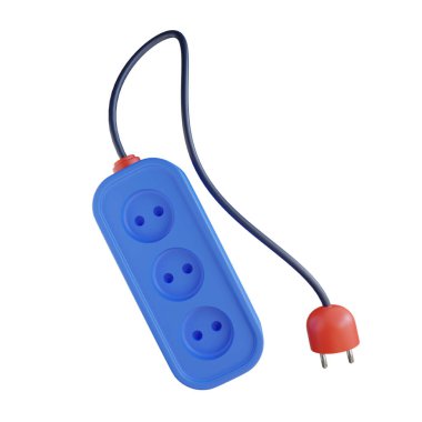 Elektrik prizi beyaz arkaplanda izole edildi