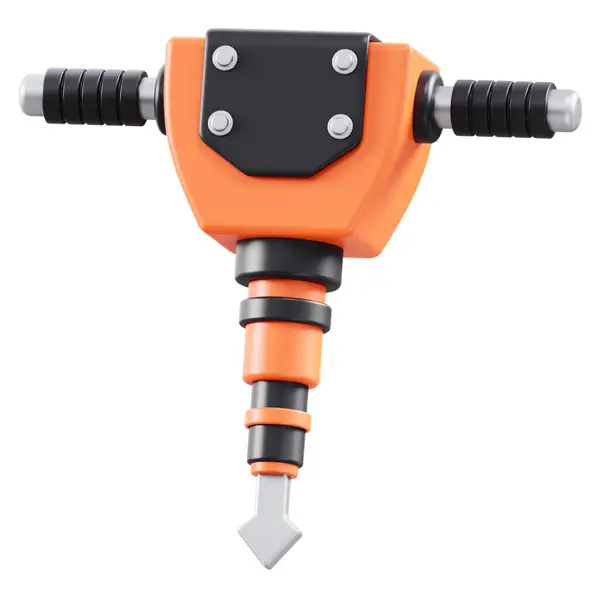 Beyaz arkaplanda izole edilmiş bir tatbikatın 3 boyutlu illüstrasyonu