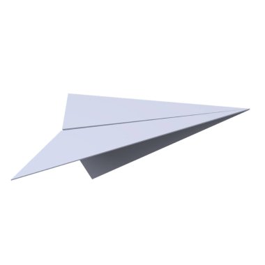 Beyaz arka planda kağıt uçak. Vektör. izole resim.