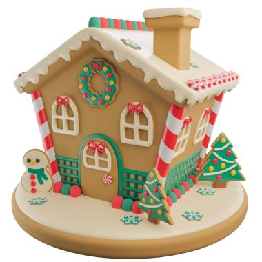 Noel 'de zencefilli kurabiye evi izole edilmiş.