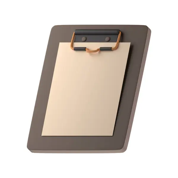 Boş not defteriyle bir tabletin 3 boyutlu görüntülenmesi