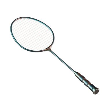 gerçekçi 3 boyutlu badminton raketi.