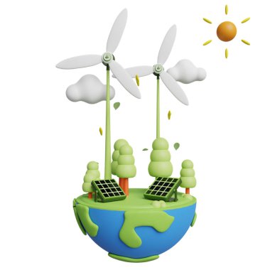 Çevre dostu kavram. vektör illüstrasyonu.