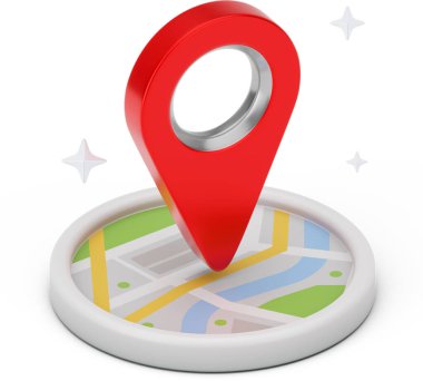 Harita işaretleyicisinin 3 boyutlu görüntülemesi