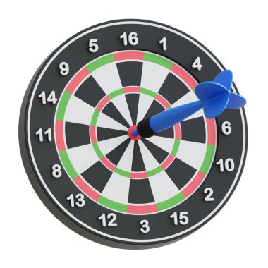 Hedef tahtası beyaz arkaplanda izole edildi