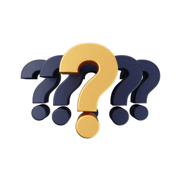 Soru işareti 3d illüstrasyon