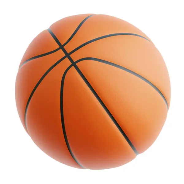 İzole edilmiş beyaz arka planda basketbol topu