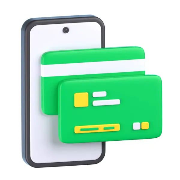 Banka kredi kartı 3D görüntüleme beyaz arka planda izole