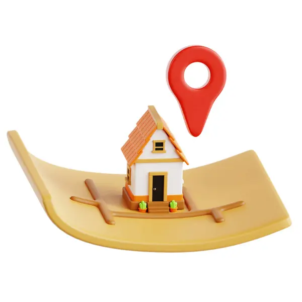 Oyuncak evin anahtarlı 3 boyutlu resmi