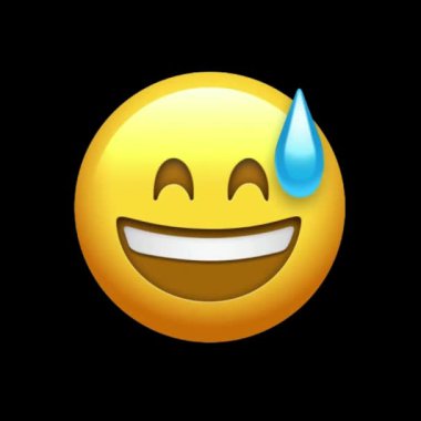 Emoji yüz simgesi katı bir şekilde. illüstrasyon vektörü