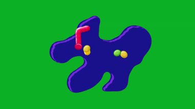 Renkli balonlardan yapılmış M harfi. vektör