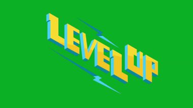 Vektör illüstrasyonu, yeşil neon yazı tipli kelime, arkaplanda izole edilmiş