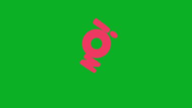 Yeşil arkaplanda bir numaranın 3 boyutlu canlandırması