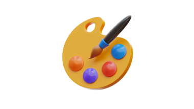 Bir paletin üç boyutlu çizimi ve beyaz arkaplanda resimler