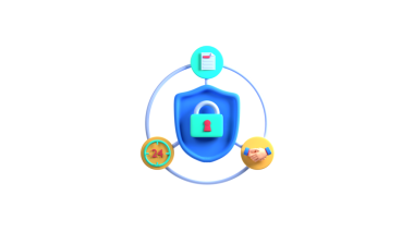 Stüdyoda izole edilmiş bir sanal gerçeklik simgesinin 3 boyutlu görüntülenmesi