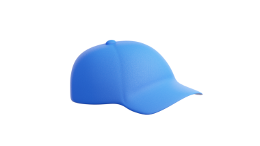 mavi şapka beyaz arkaplanda izole edildi