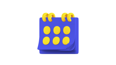 Beyaz arka plan üzerinde izole takvim