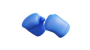 Mavi yay beyaz arkaplanda izole edildi