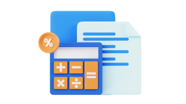 Belgeler ve kağıt vektör illüstrasyon tasarımı içeren hesap makinesi