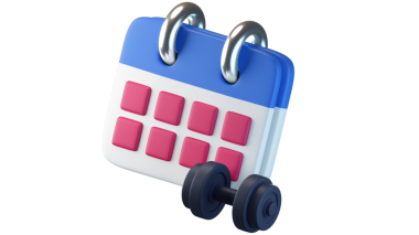 Takvim beyaz arkaplanda izole edildi 3d oluşturma