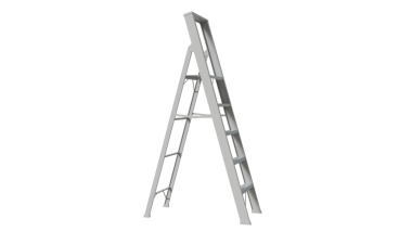 Beyaz arkaplan ile merdiven