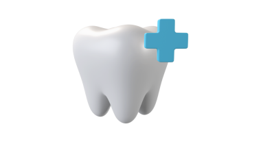 Diş implantı simgesi olan diş, düz stil