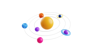 Renkli gezegen simgesi vektör çizim şablonu