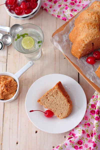 Lezzetli Fıstık Ezmeli Kek 'in yakın plan görüntüsü