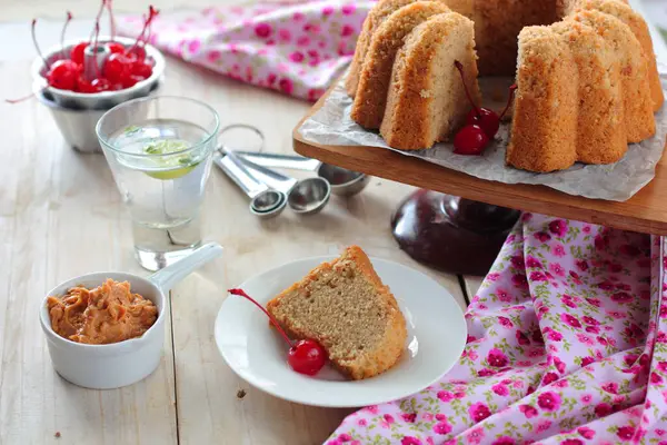 Lezzetli Fıstık Ezmeli Kek 'in yakın plan görüntüsü