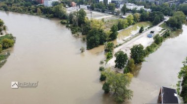 Wroclaw, pek çok Grunwaldzki. Powodz we Wroclawiu we wrzeniu 2024 roku