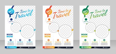 Seyahat, turizm veya yaz tatili çevrimiçi pazarlama broşürü
