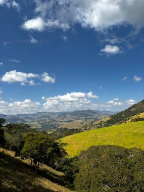 Ağaçlı ve tepeli manzara