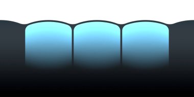 Mavi ve sarı ışık kutularıyla 3d ortam haritası