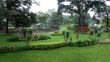 Bogor, 19 Aralık 2017 - Rancamaya Bogor Otel 'deki Güzel Park Batı Java Endonezya