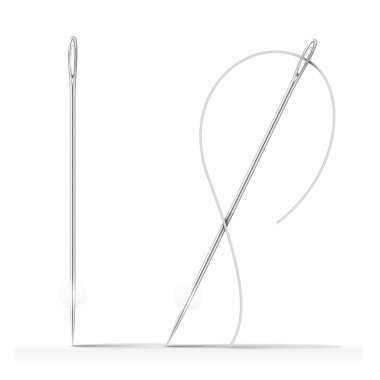 İğne ve iplik - vektör simgesi