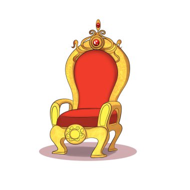 Düz dizayn kraliyet sandalyeleri koleksiyonu. Kral koltuğu, taht koltuğu. Vektör illüstrasyonu