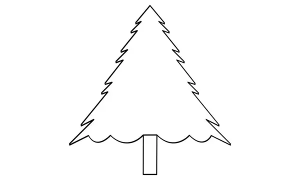 Klasik Noel ağacı vektörü - Bayram grafiği