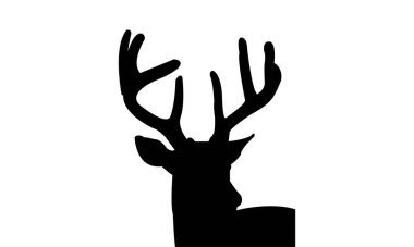 Reindeer Antlers  Nature-Inspired Silhouette Art clipart