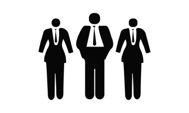 Profesyonel İşadamı ve İş kadını Vektör Sanatı
