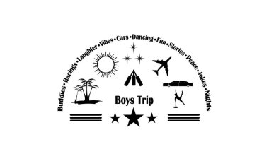 Boys Trip  Action-Packed Adventure Art clipart