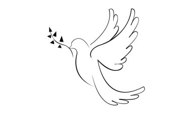 Dove of peace - Dove , Pegon instant Download - Dove vector digital download clipart