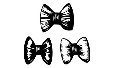 Ribbon Bow tie, tie, gift ribbon - bow silhouette, outline, logo, design clipart