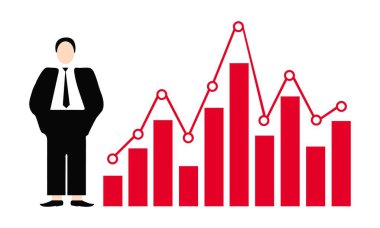 Finans grafiği gösterişli iş verileri - Finansal grafik mumu, mali istatistik