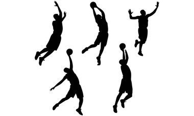 Elit Basketbol Oyuncuları silueti, tasarım, tasarım, profil - Vibrant Basketbol Oyuncuları 