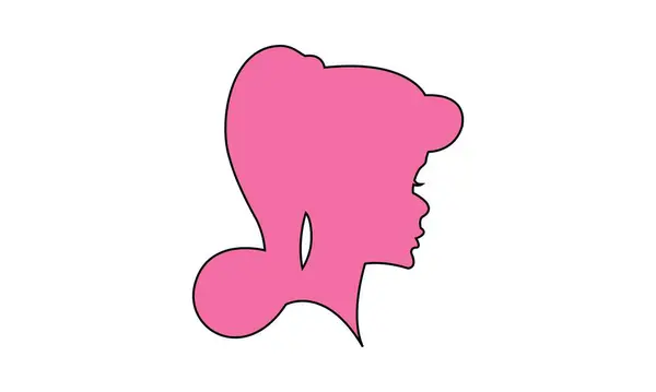 stock vector Women profile silhouette, girl silhouette, elegant female hairstyles